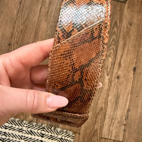Rare Genuine Snake Skin Leather Waist Belt main image 7